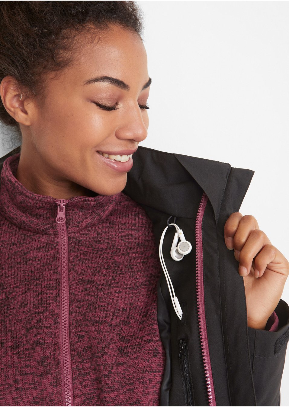 Veste outdoor fonctionnelle 3 en 1 avec gilet intérieur en maille polaire
