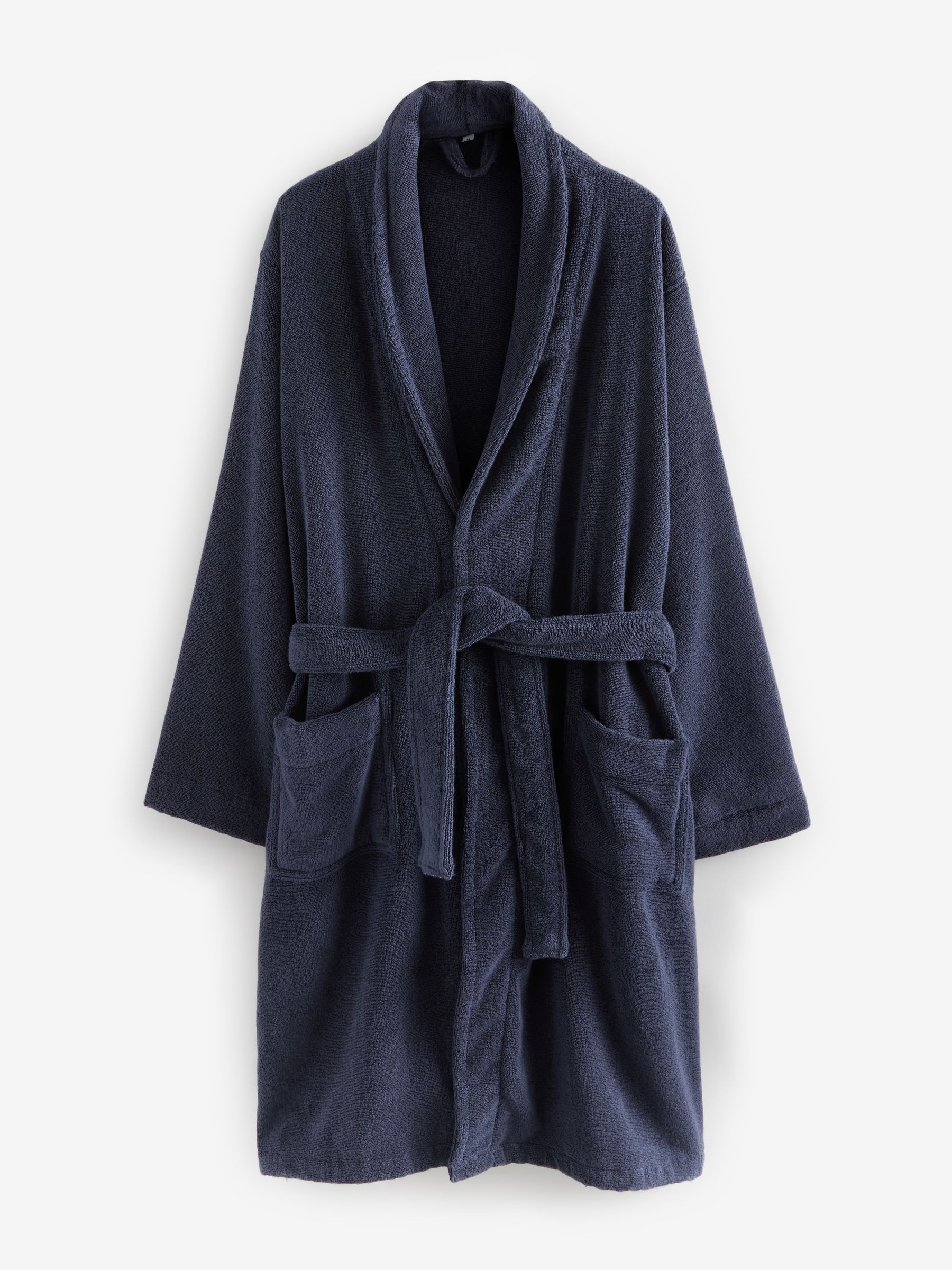 Donkerblauw - 100% Cotton Premium Towelling Dressing Gown