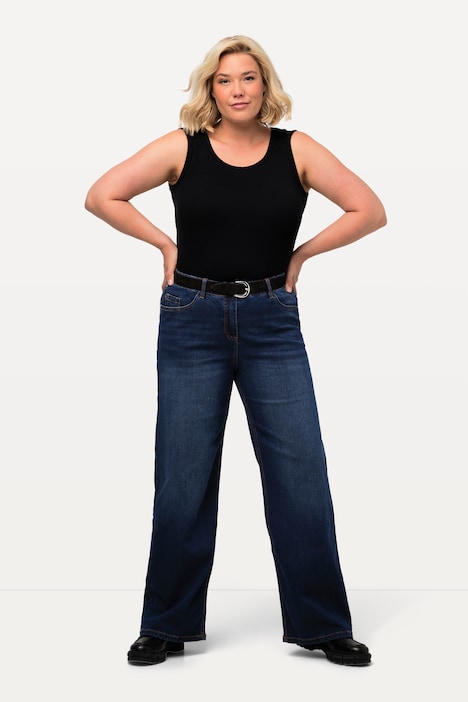 Jeans Mary, weites Bein, 5-Pocket-Schnitt, Komfortbund