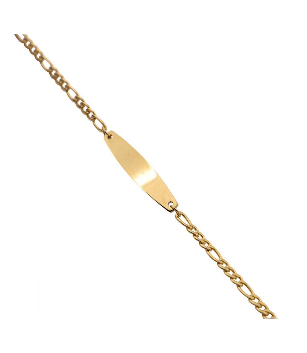 Gourmette Bracelet Femme Acier Doré