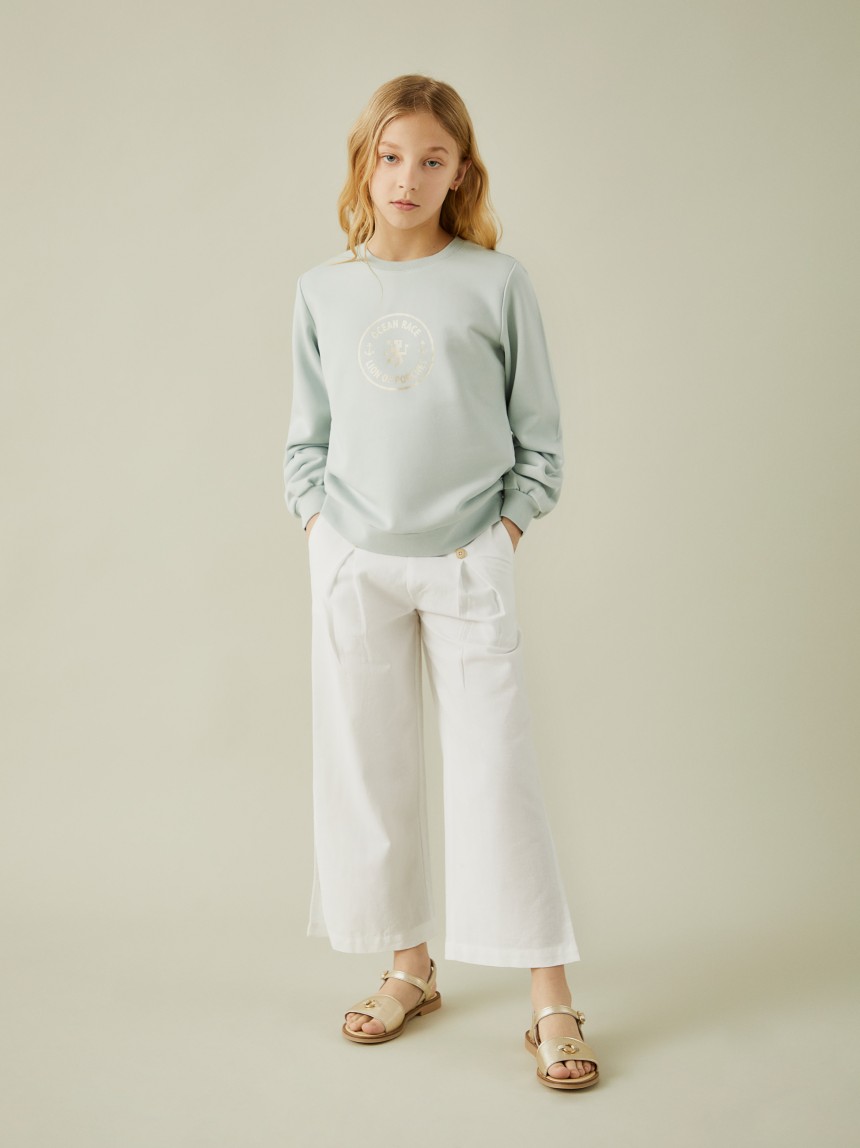 Sweater manga comprida com estampado