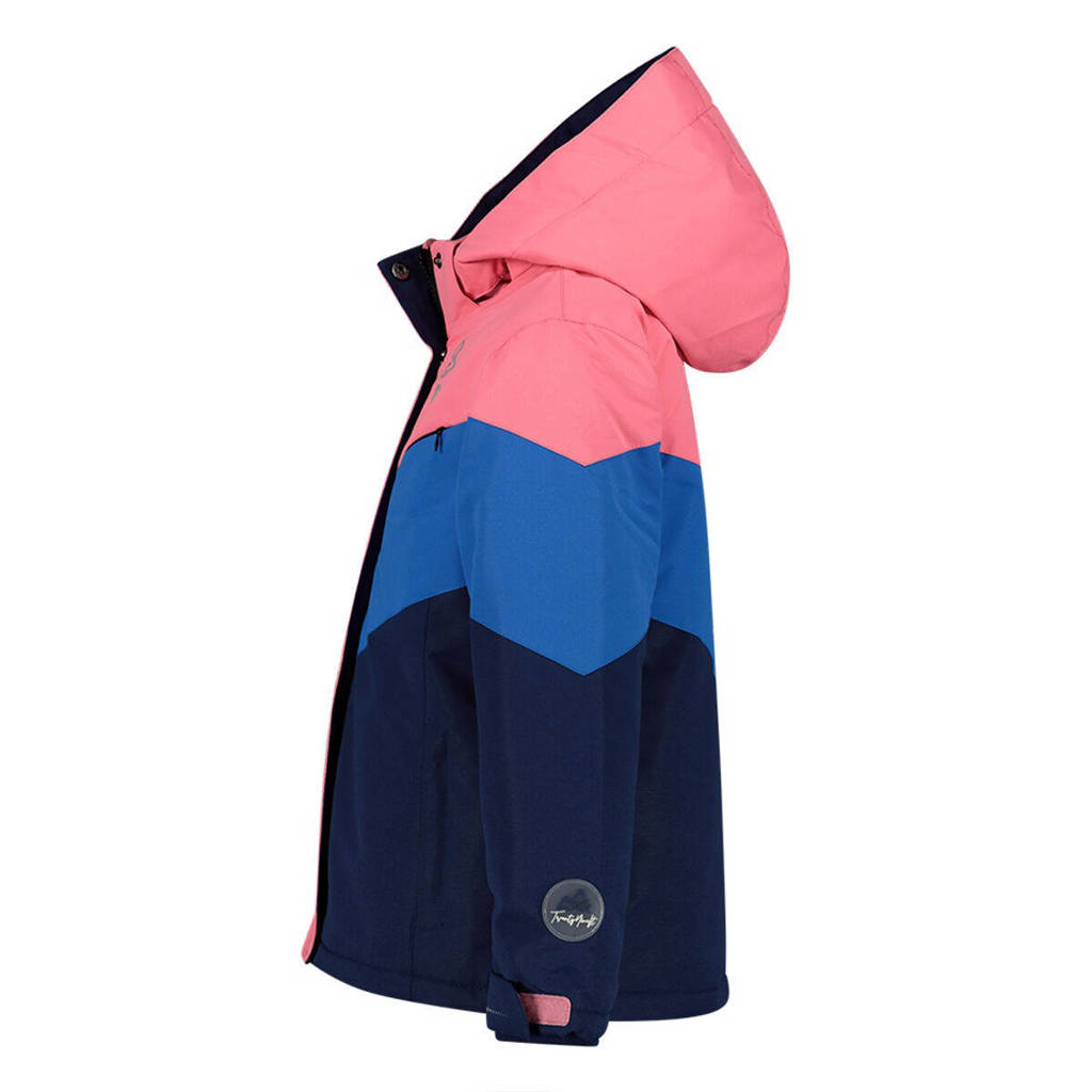 29FT ski-jack donkerblauw/kobalt/roze