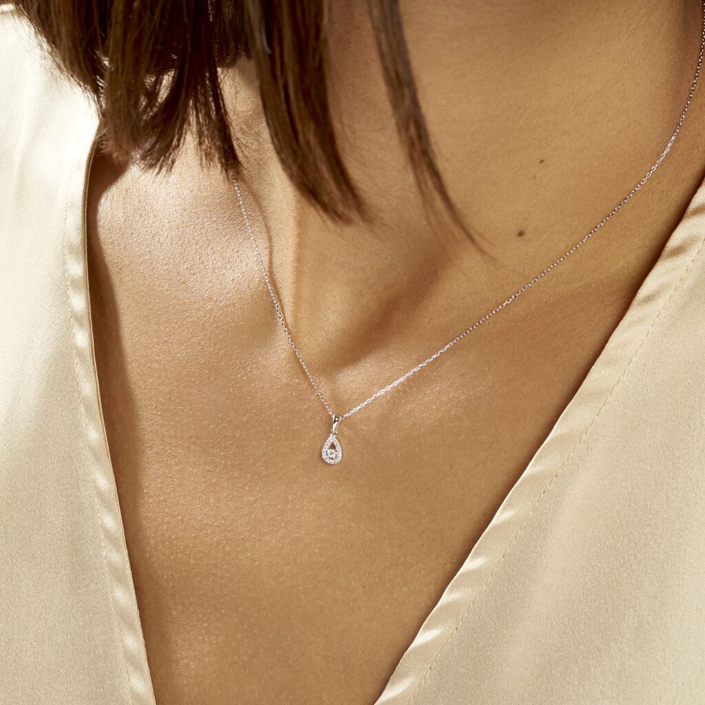 Collier Domitia Or Blanc Diamant