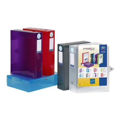 Viquel Propyglass - Boîte de classement personnalisable - dos 80 mm - disponible dans différentes couleurs