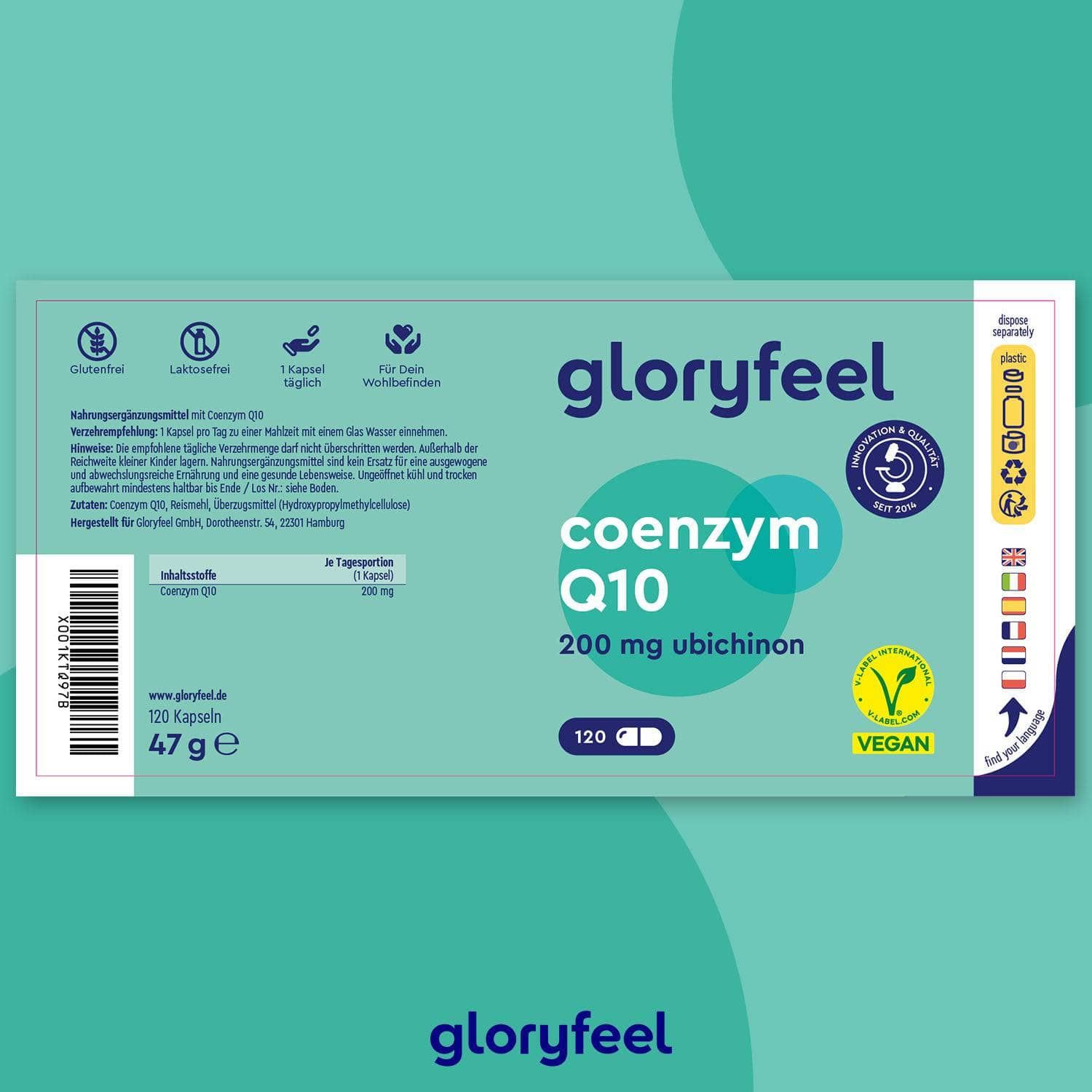 gloryfeel® Coenzym Q10 Kapseln