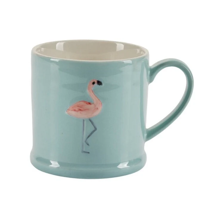 Bahne Interior  Krus med flamingo, blå - 320ml