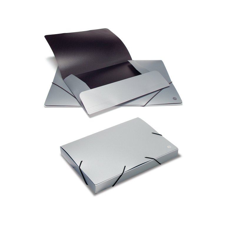 Ecobra PP-Eckspannmappe, silber