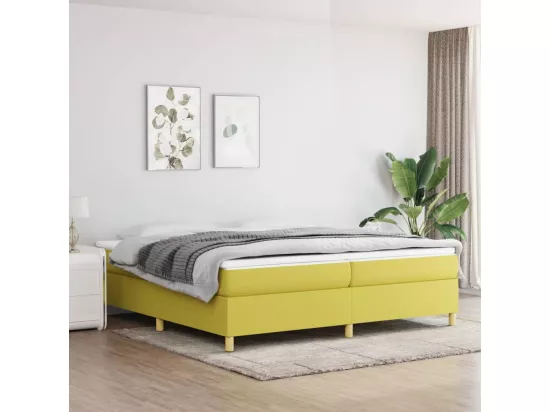 Sommier à lattes de lit Vert 200x200 cm Tissu