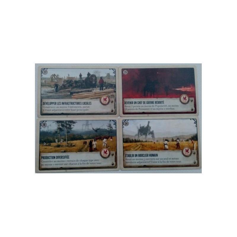 Scythe - Cartes objectifs 24 à 27