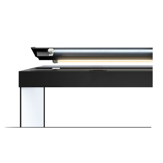 Aquarium avec meuble LED Rio 450 en bois blanc - H.80 cm
