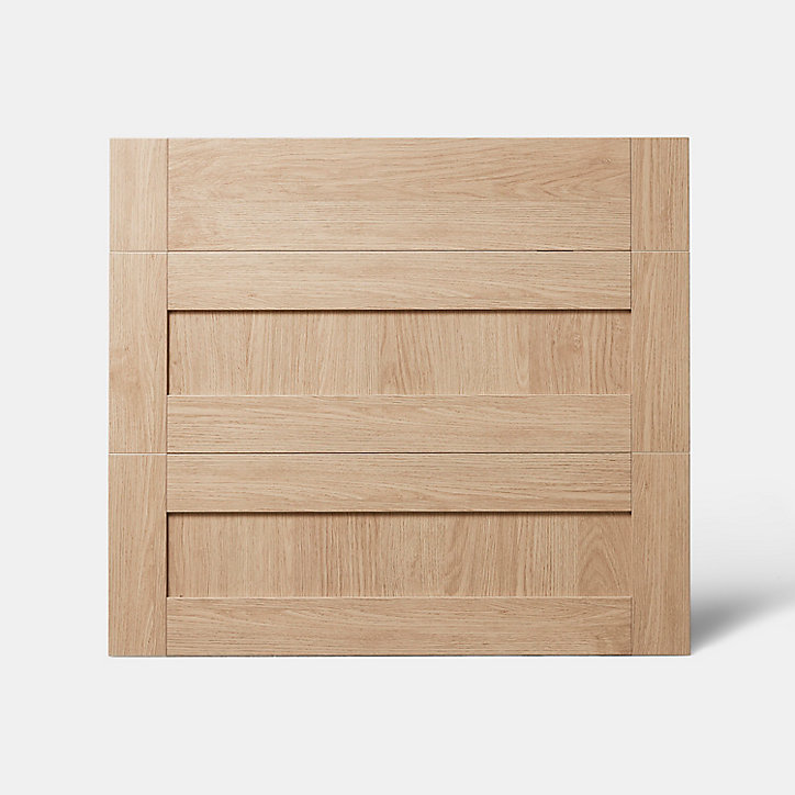 Façade de cuisine 1 tiroir et 2 casseroliers Alpinia décor chêne l. 80 cm x H. 72 cm GoodHome