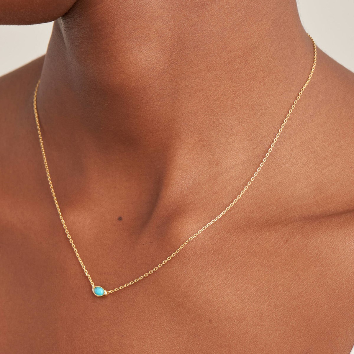 Collier Ania Haie Making Waves doré turquoise