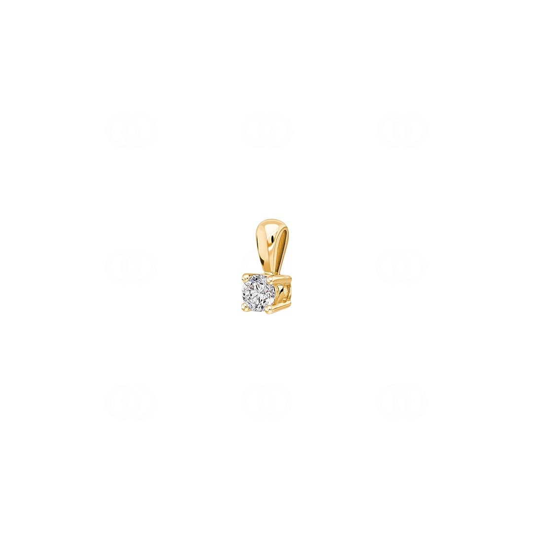 Anhänger Solitär 750/18 K Gelbgold mit Diamant 0.30ct. H/si