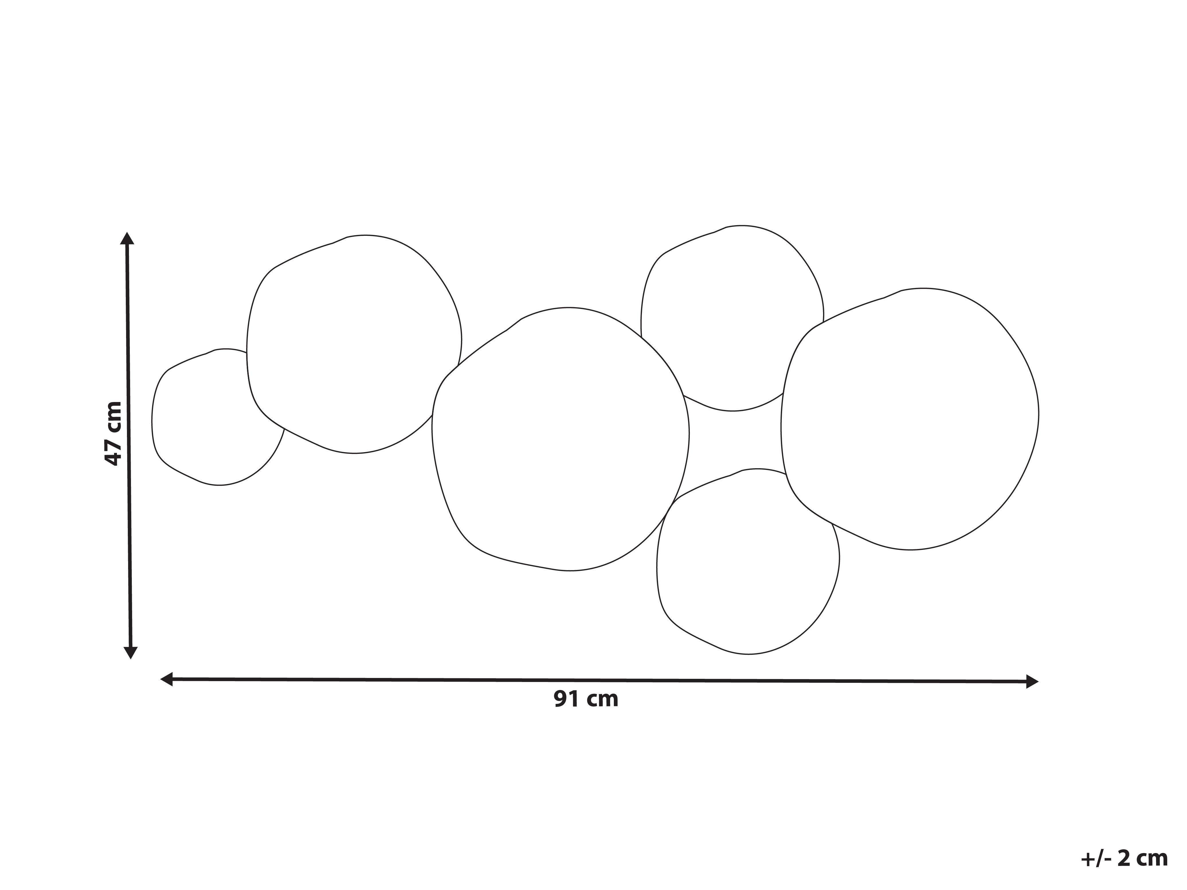 Wanddecoratie NEODYNIUM Metaal 47 cm Wit