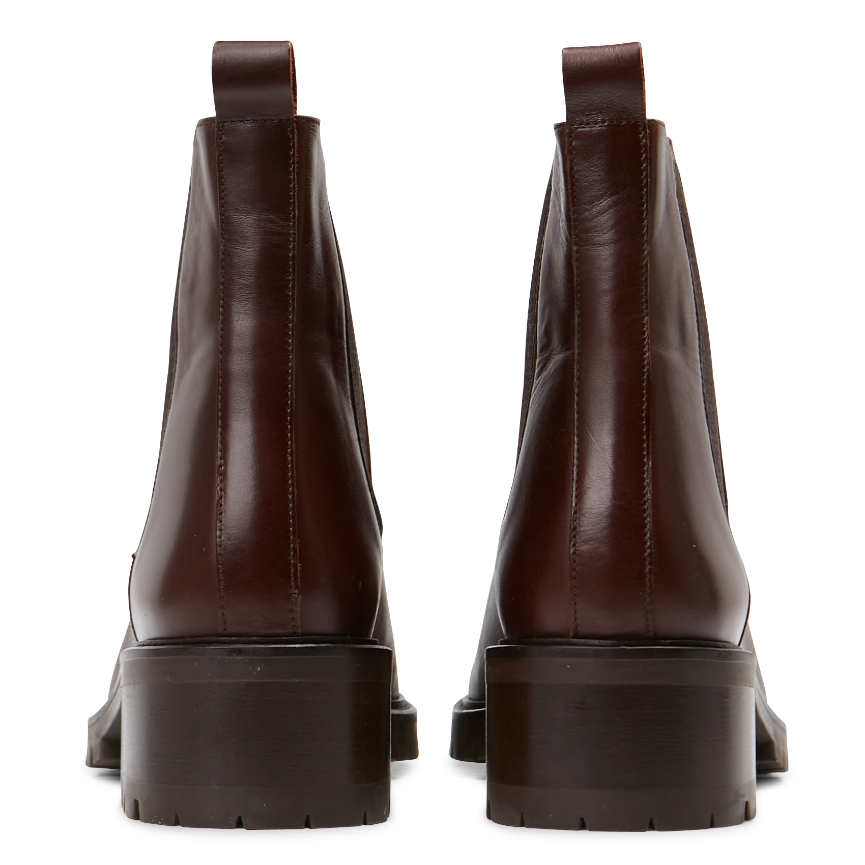 ADOLIE - Bottines crantées en cuir | Marron