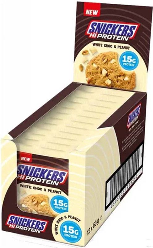 Snickers White High Protein Cookies 12cookies White Choco & Peanut
