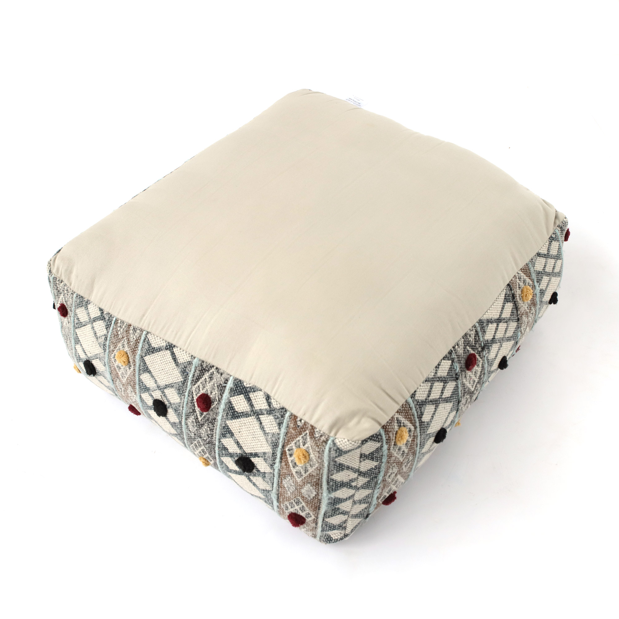 Pouf 'Bajni', multicolor, T 60 cm, B 60 cm, H 20 cm von fischer's lagerhaus