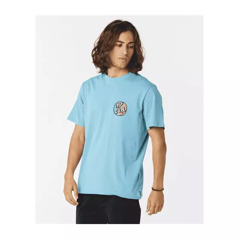 Teeshirt RIPCURL Old Logo Ss Tee Dusty Blue M