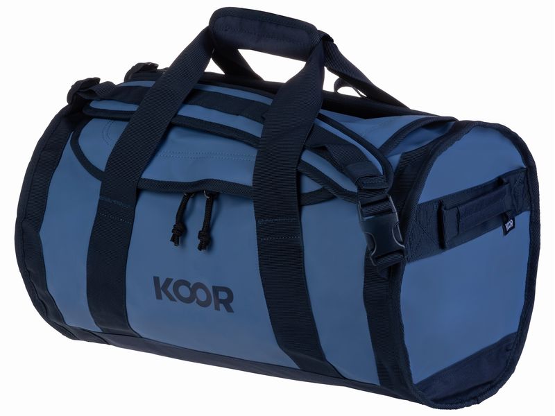 KOOR Duffle Bag Sooma 30 l, Blau Wasserabweisende Reisetasche