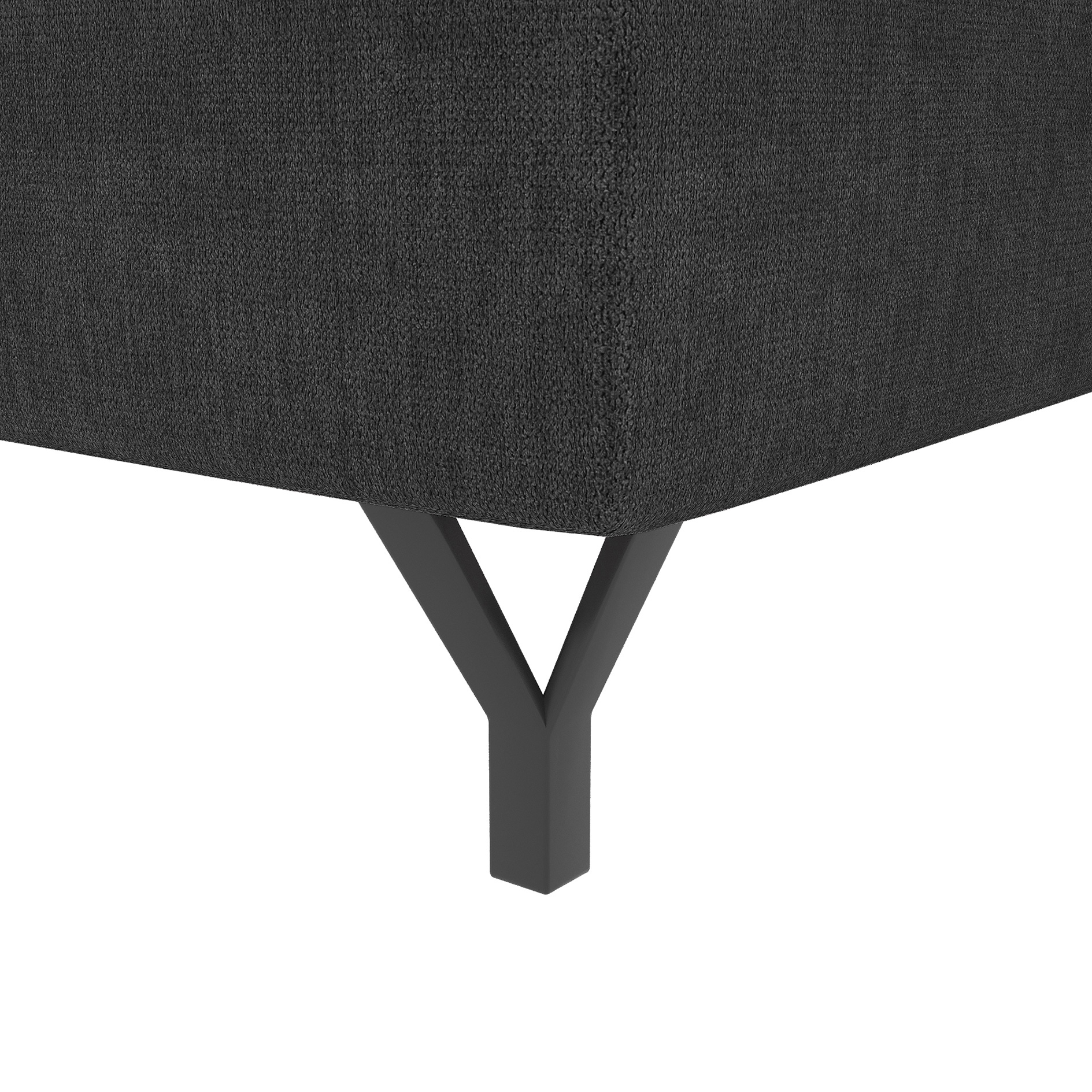 Boxspringbett - grau - inklusive Topper - 180x200 cm