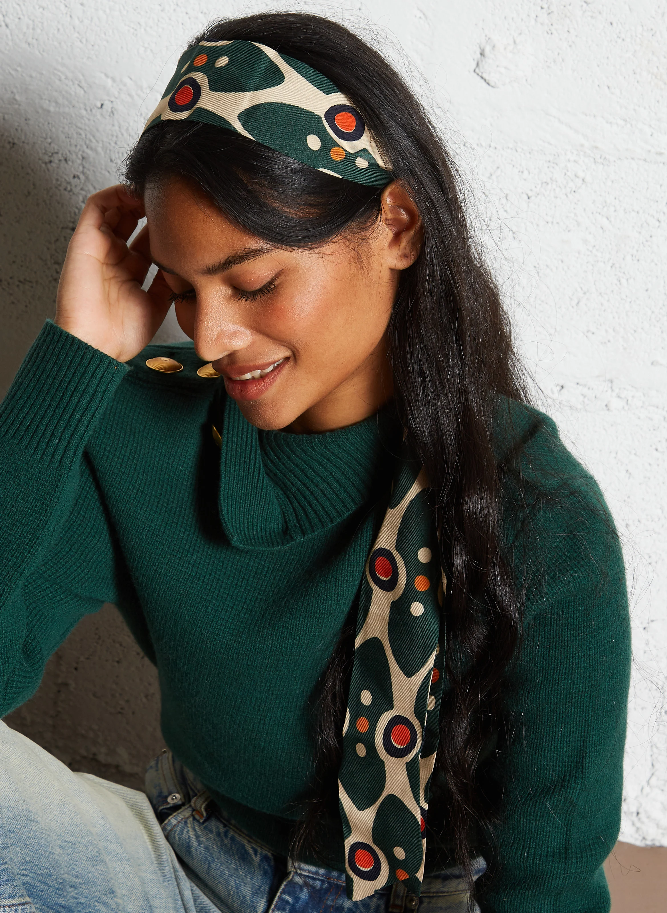 CLELIA - Ceinture foulard imprimée| Multicolore