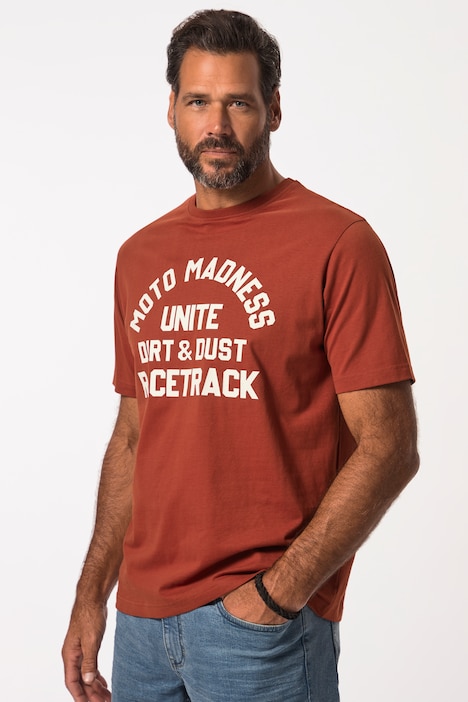 T-Shirt, Halbarm, Brust-Print, bis 8XL