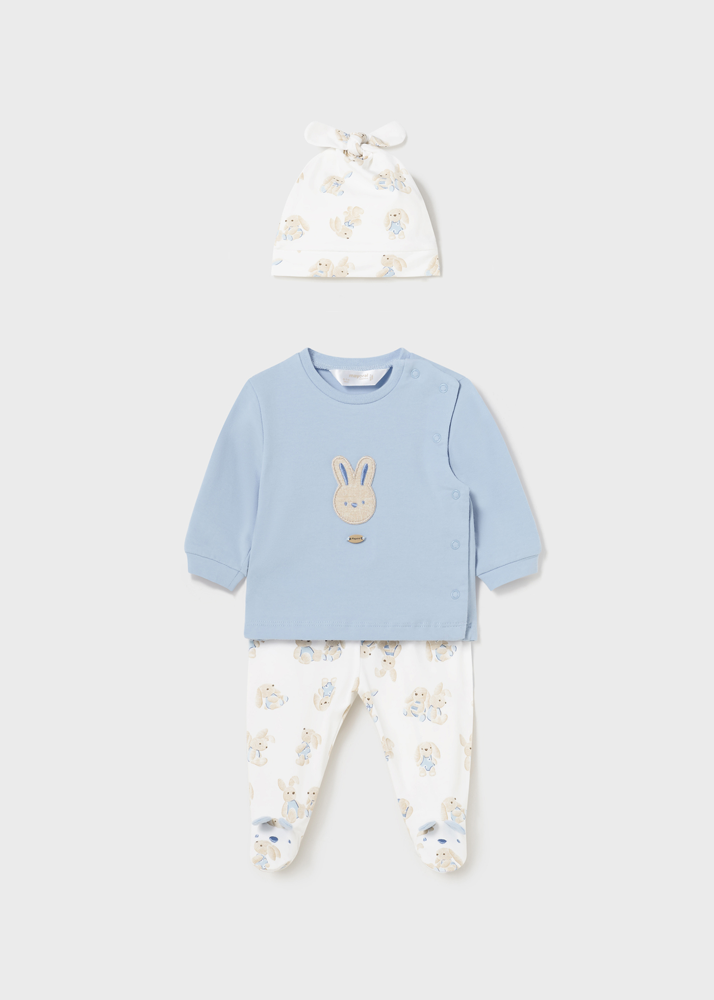 Conjunto de 3 peças Better Cotton para recém-nascidos, cor Sky