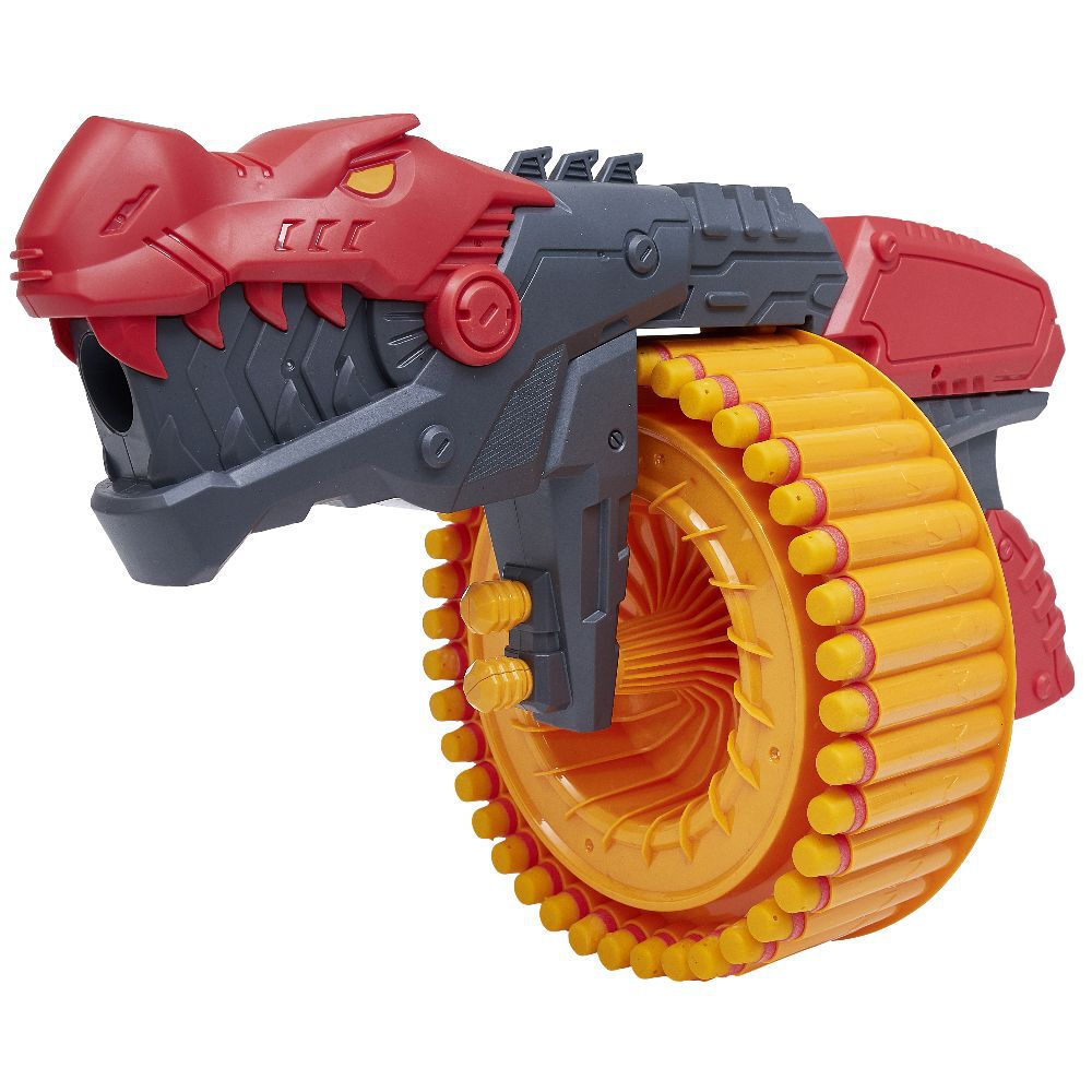 Pistolet dinosaure chargeur 40 fléchettes