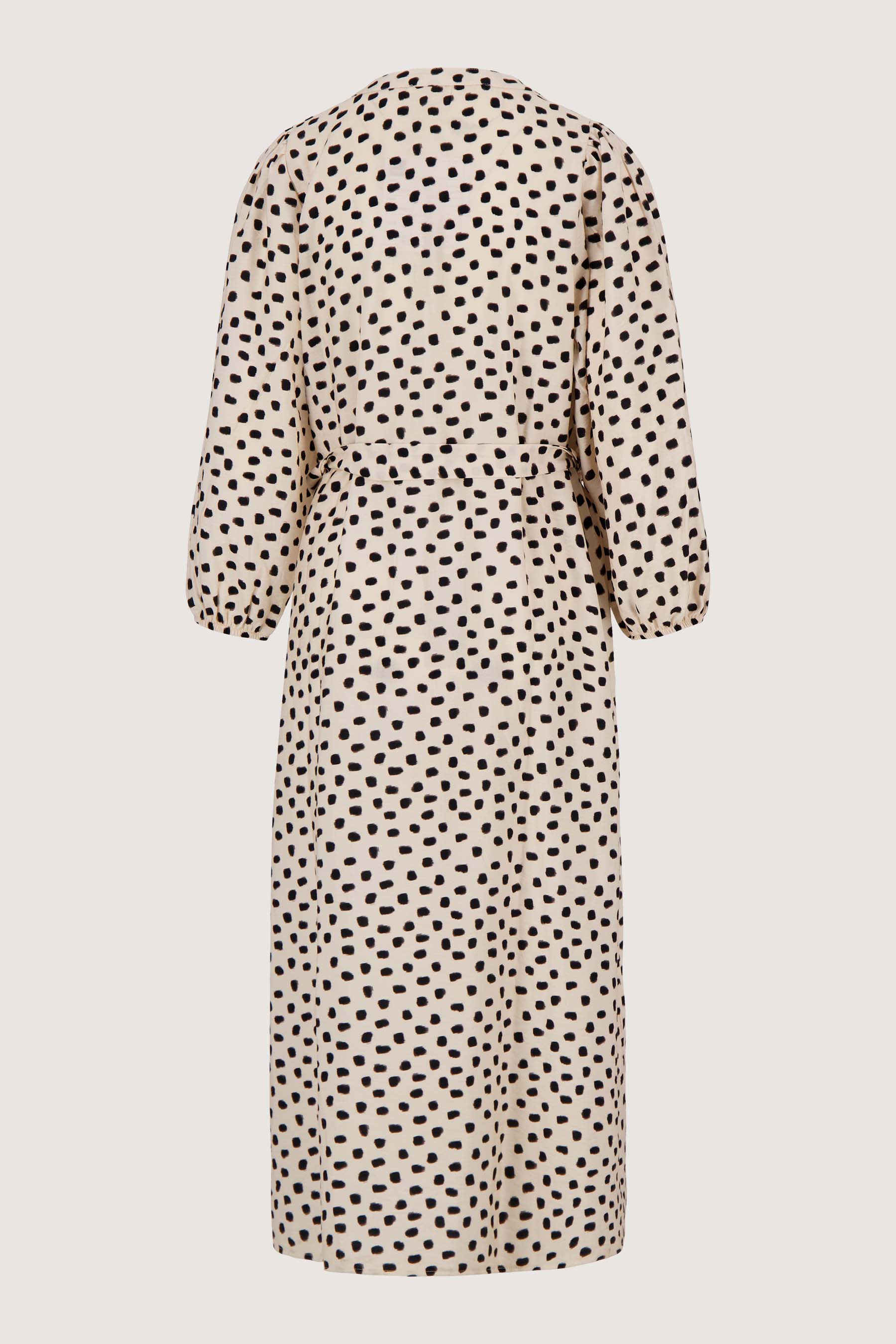 jurk met stippen print korte mouw