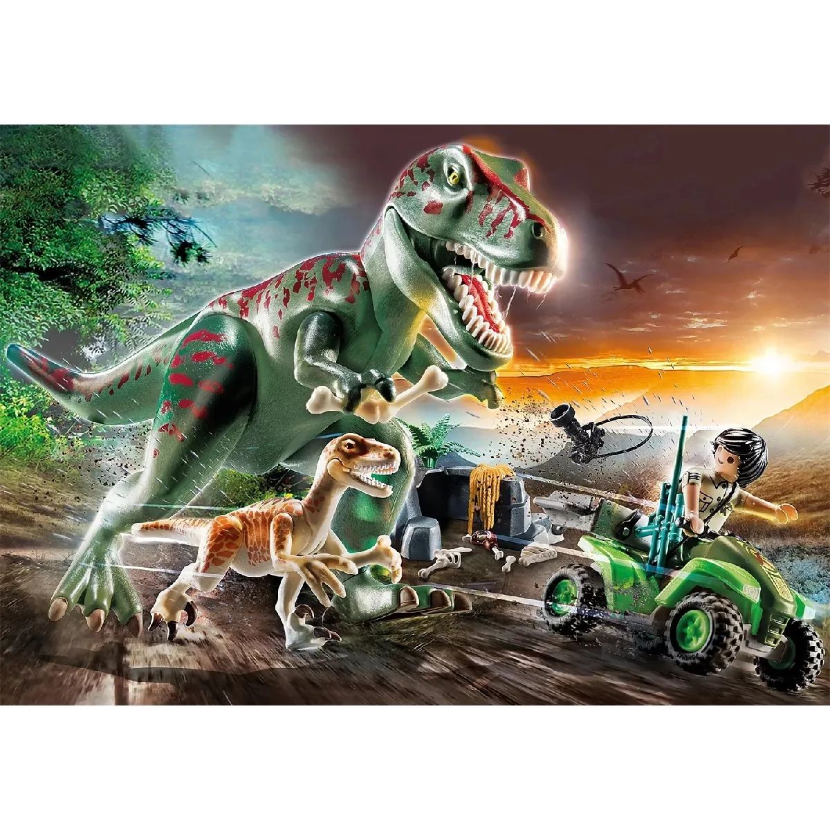 Playmobil® Playmobil 71183 Explorateur avec Quad et Dinosaures