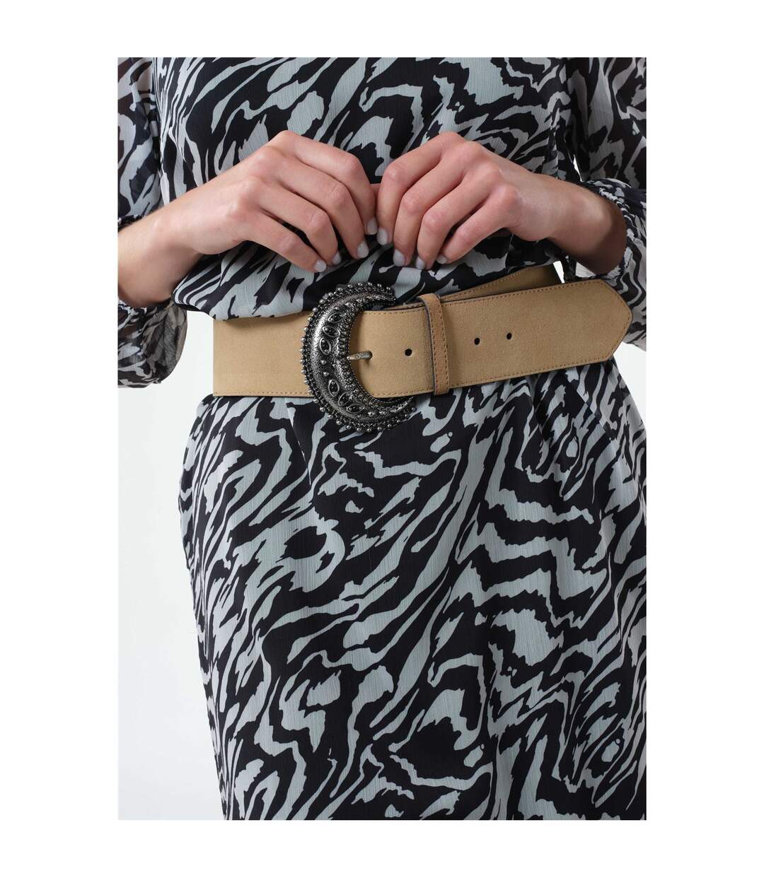 Ceinture en suede à boucle  Sand