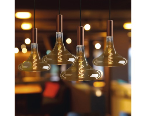 LED reflectorlamp T180 E27/4W (16W) dimbaar filament goud 250 lm 2000 K warm wit