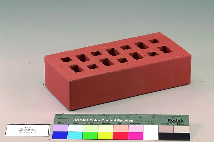 Brique perforée terre cuite rouge 10,5 x 22 x 5,4 cm