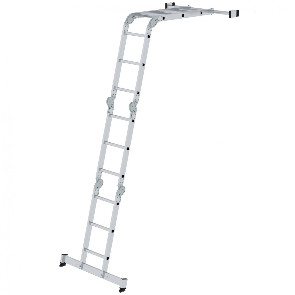 MUNK multifunctionele ladder met Nivello® dwarsbalk 2x3 + 2x4 sporten