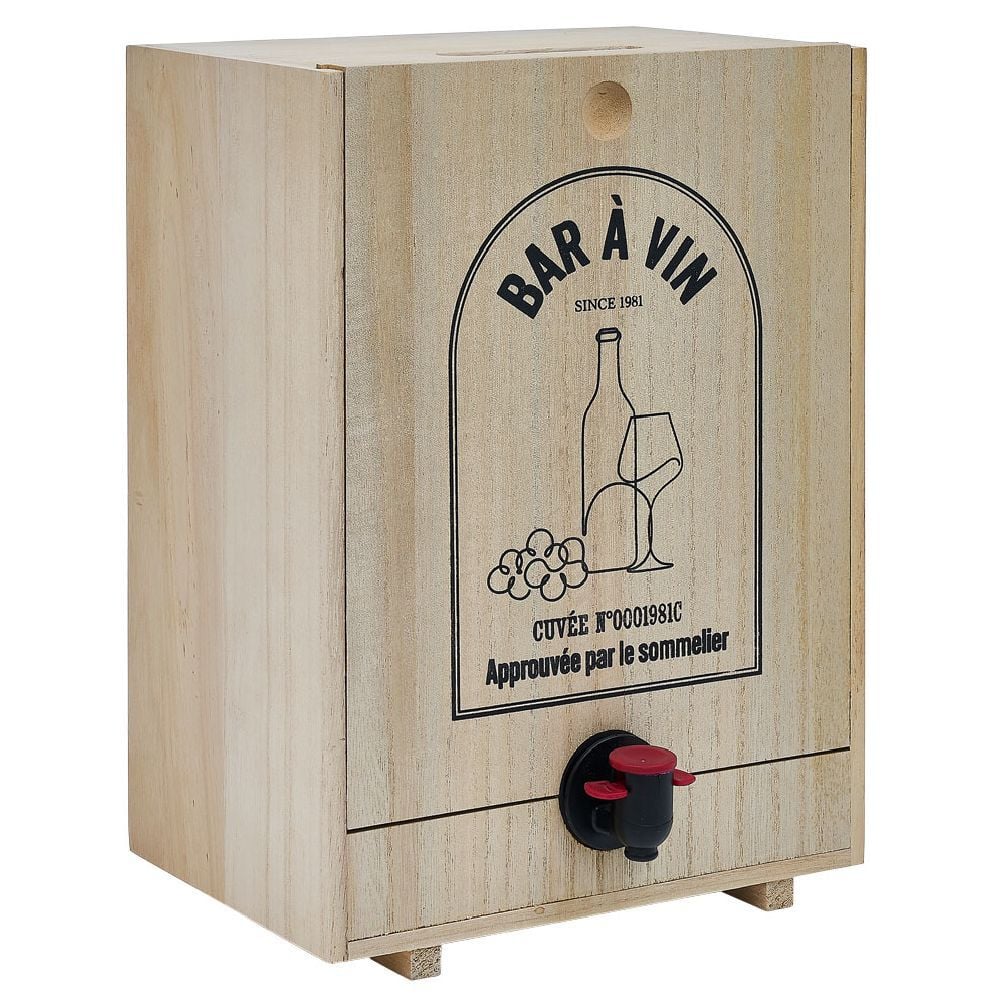 Distributeur de vin en bois pour cubi 5L