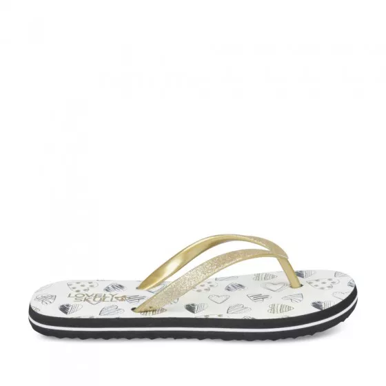 Claquettes BLANC LOVELY SKULL