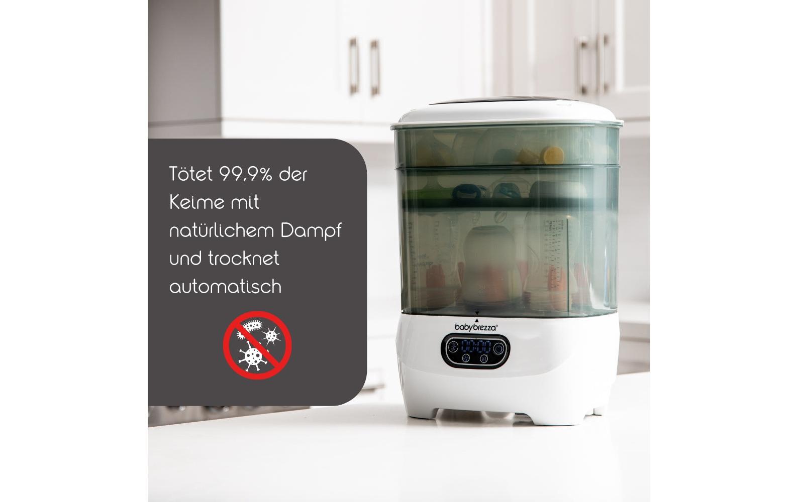 Elektrischer Sterilisator Dryer Advanced Weiss/Schwarz<br>Sterilisiert und trocknet automatisch Flaschen, Pumpenteile und Trinklernbecher