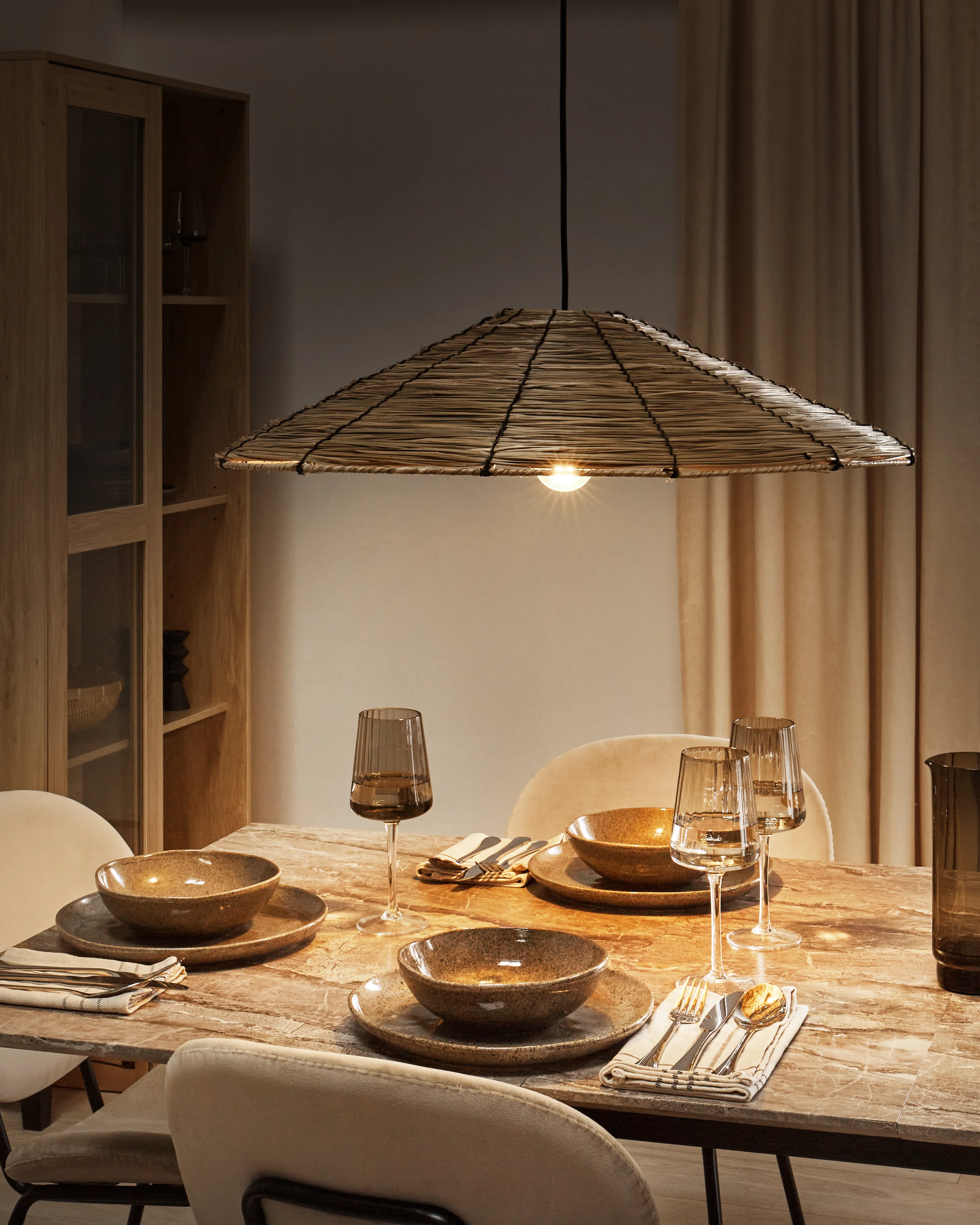 Hanglamp LUAGAN Wicker Natuurlijk
