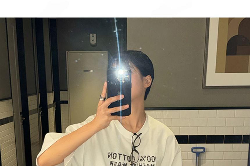 SeoulPop - Unisex T-shirt met korte mouwen en letterprint