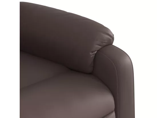 Fauteuil massant inclinable Marron Similicuir