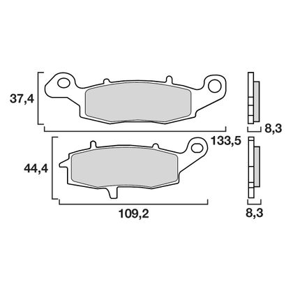Plaquettes de freins Brembo modéle LA Sinter Métal Fritté Avant