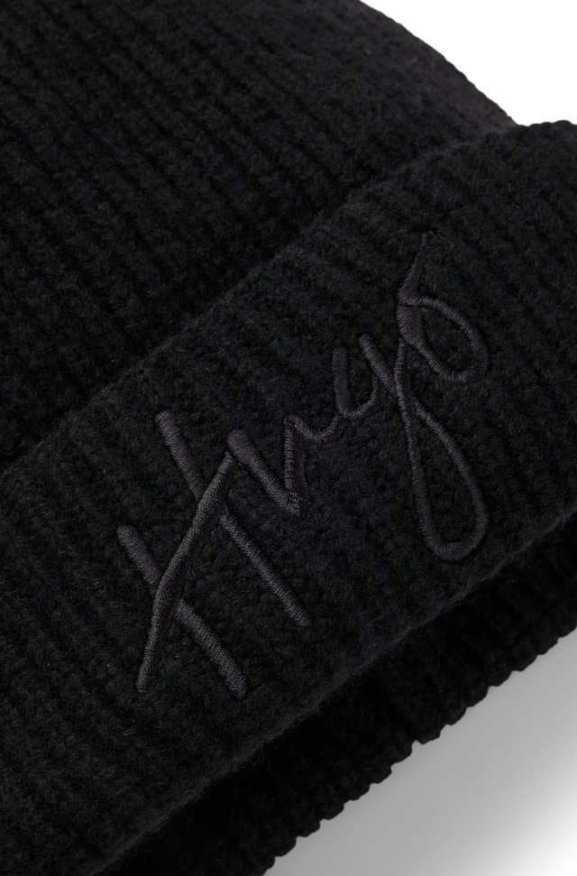 HUGO Beanie »Socialy Hat«, mit Logostickerei