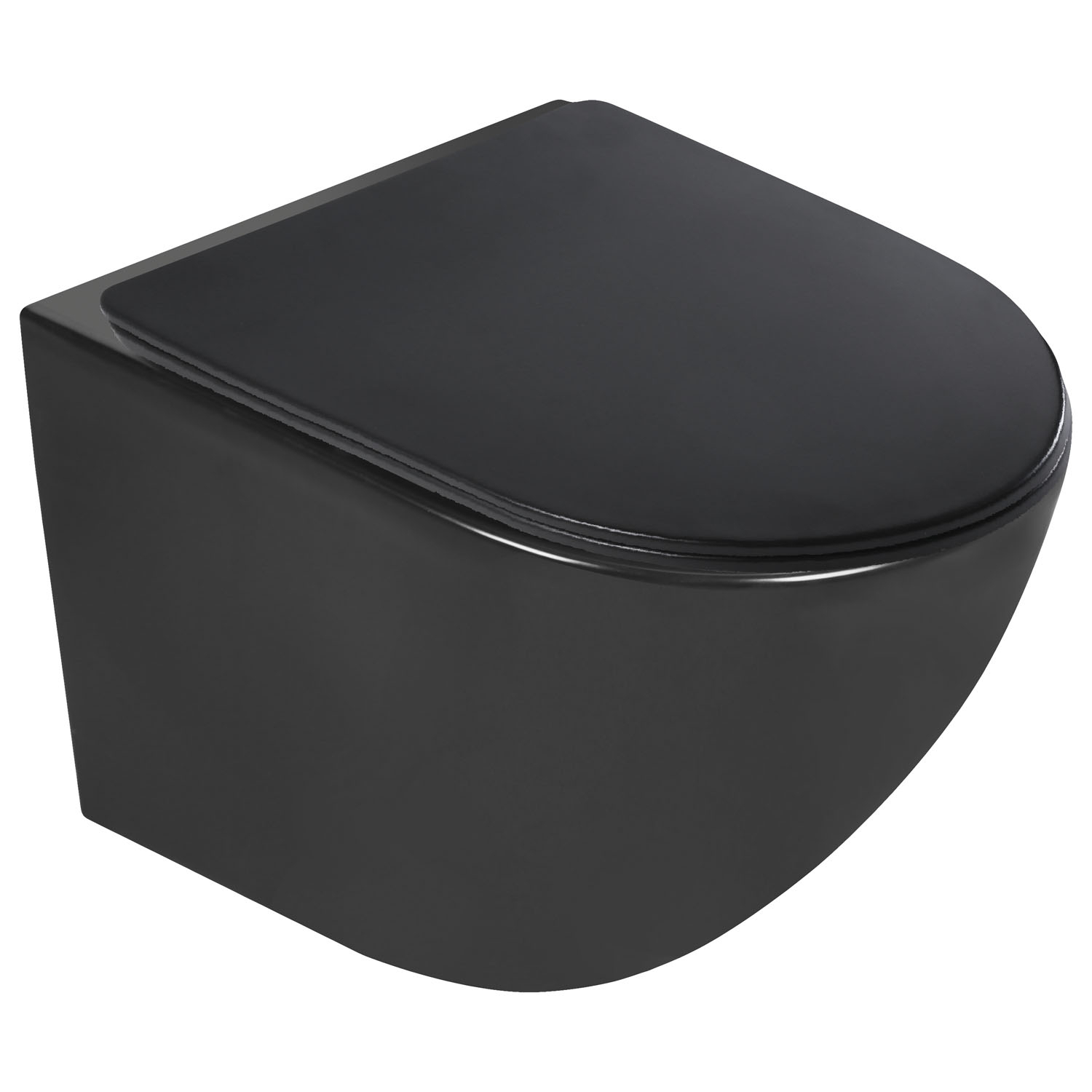 Geberit UP320 toiletset met Sanigoods Select compacte mat zwarte toiletpot inclusief zitting