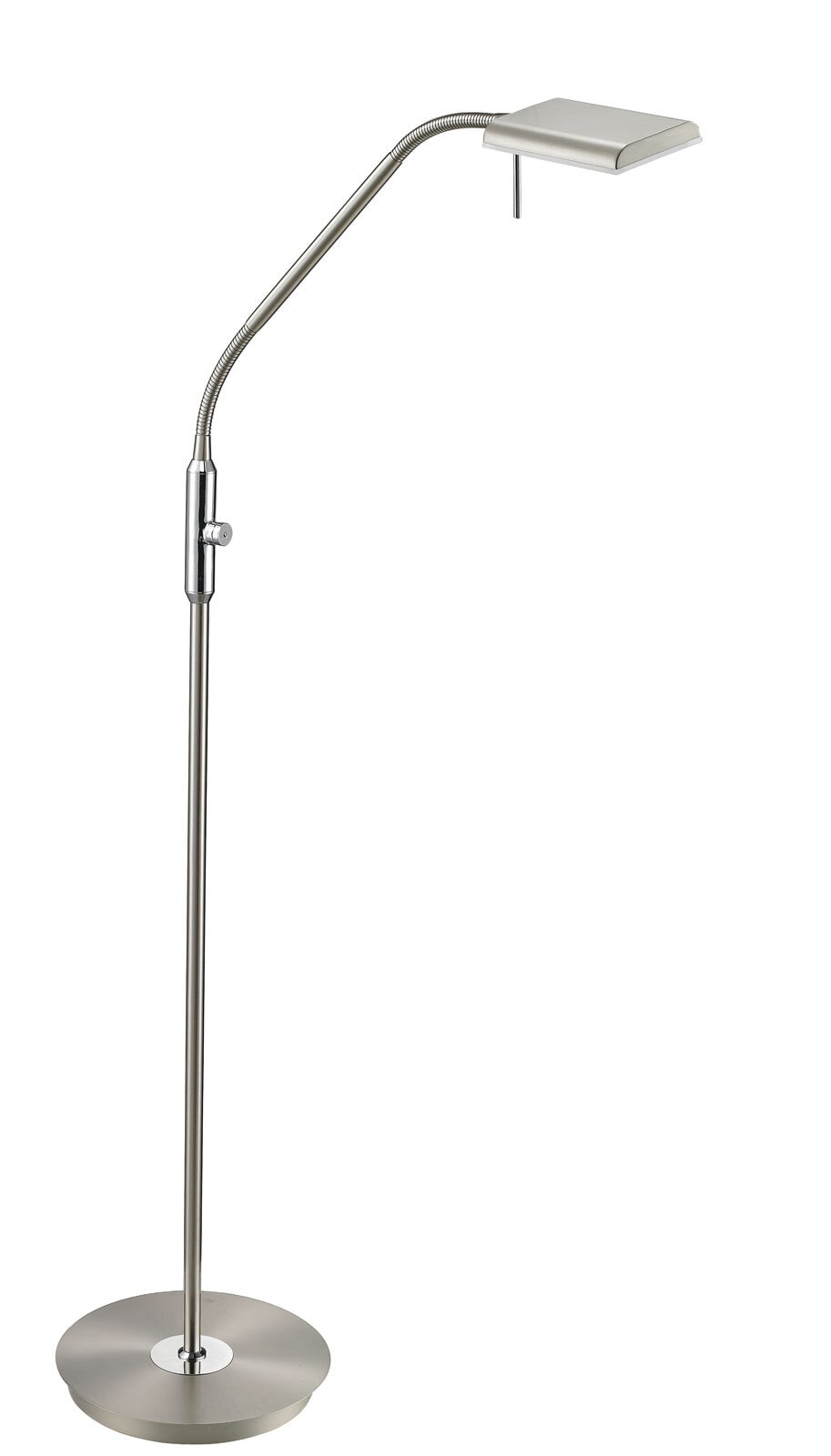 TRIO LED Stehlampe BERGAMO nickelfarbig