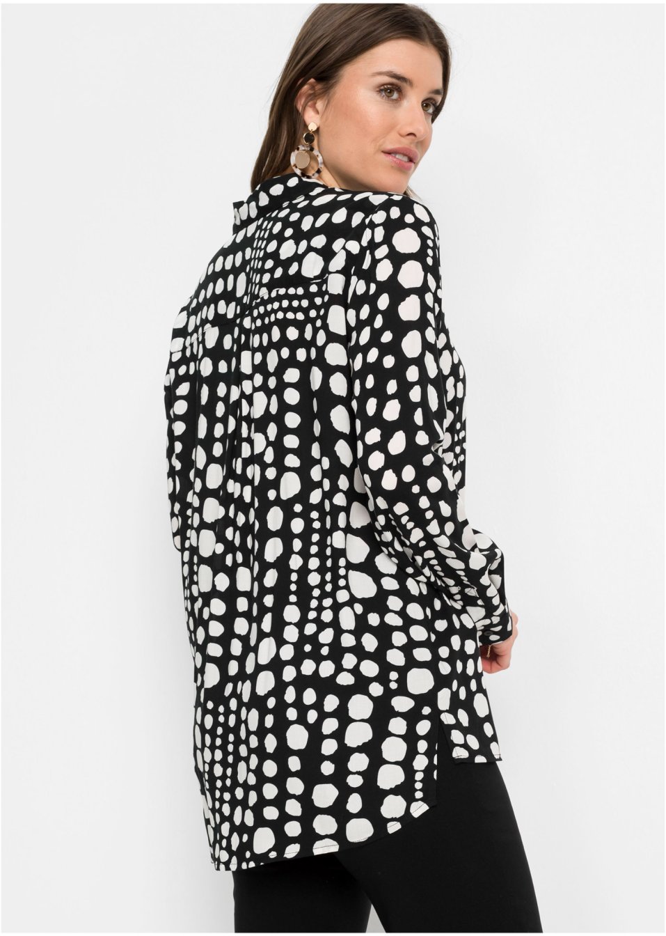 Chemisier long imprimé en viscose