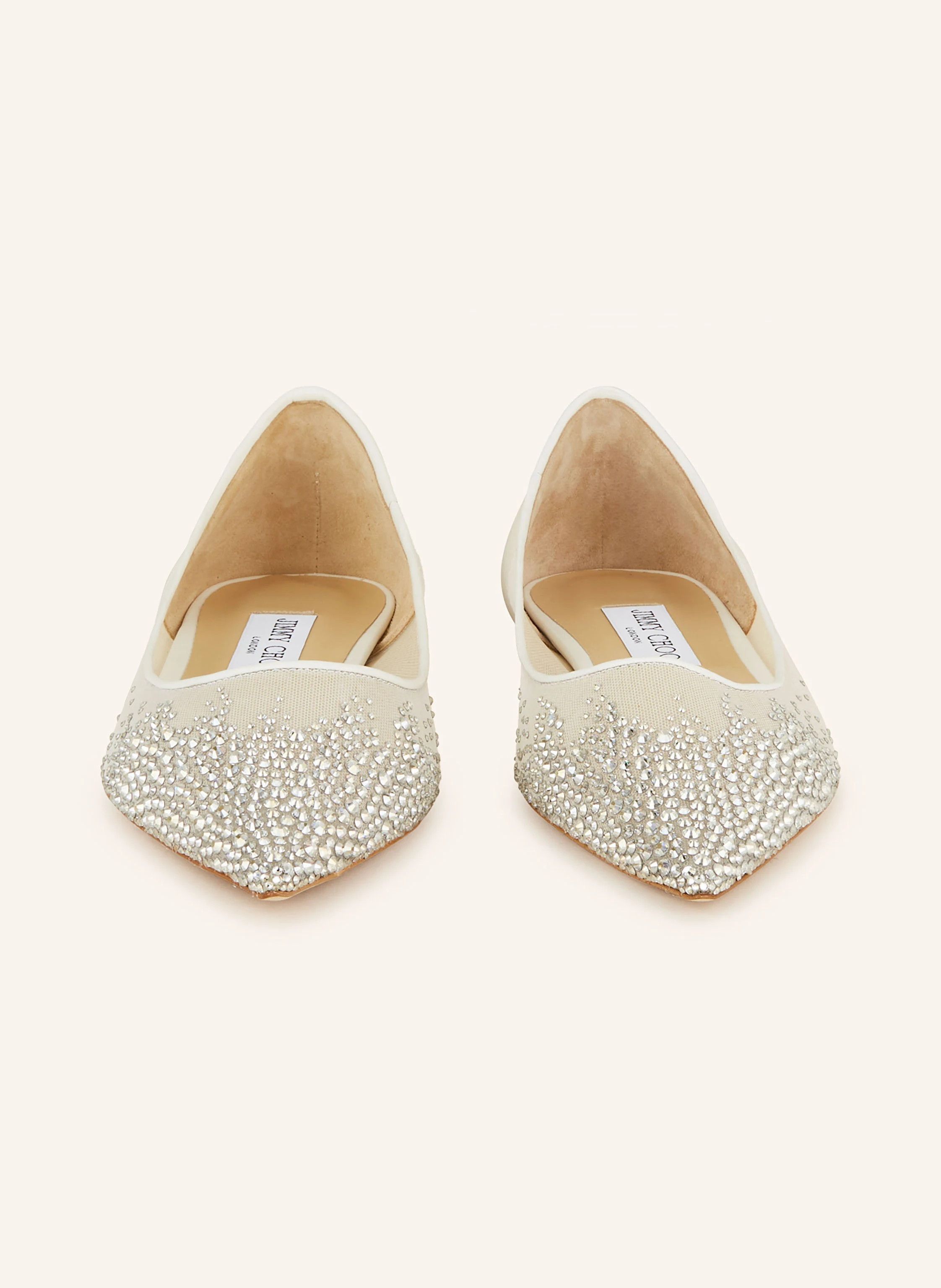 JIMMY CHOO Ballerinas mit Schmucksteinen