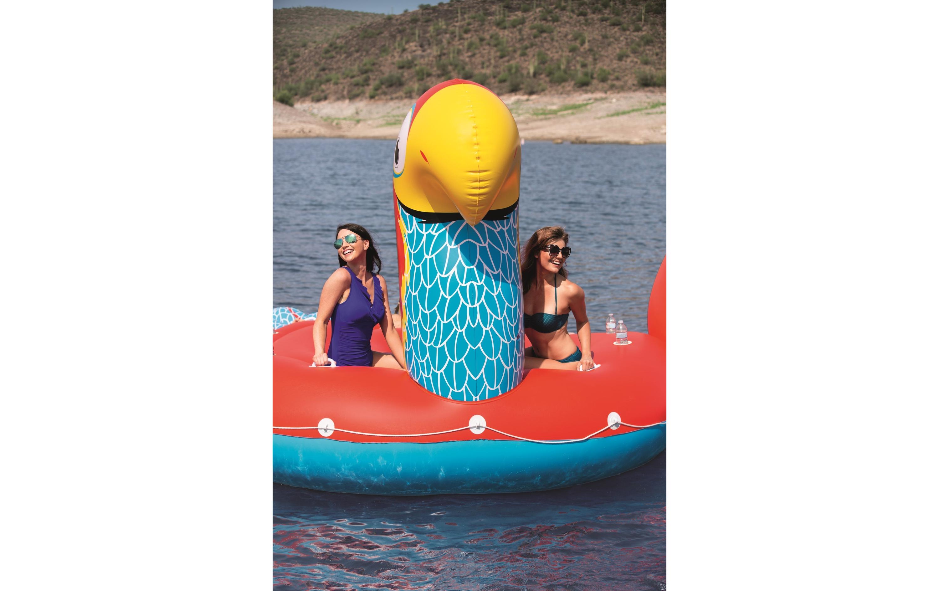 Schwimmtiere Giant Parrot 500 x 327 cm<br>Badeinsel für 6 Personen