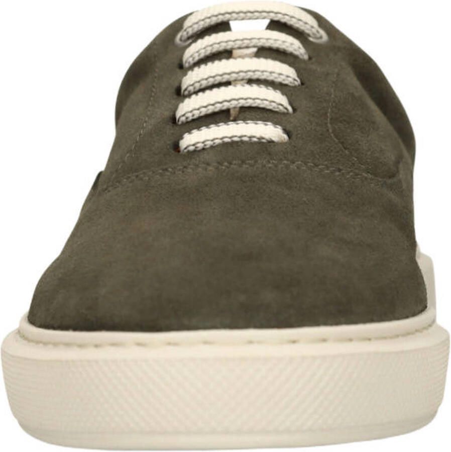 Manfield Groene suède sneakers