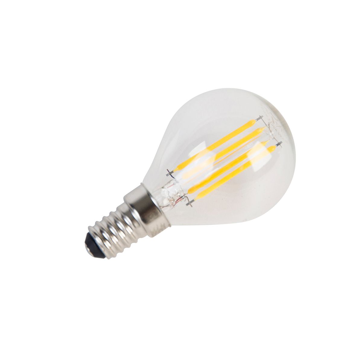 Set van 5 E14 LED lampen filament P45 4W 470 lm 2700K
