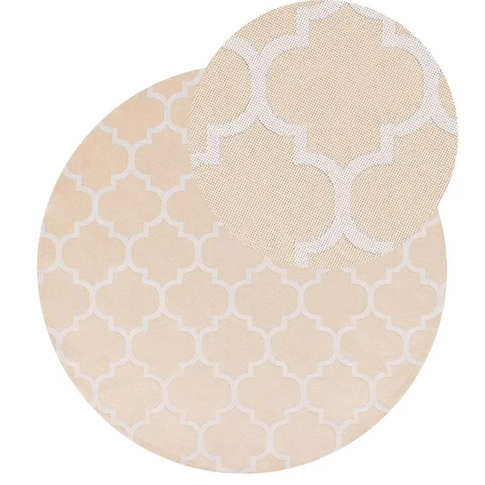 MOSORE - Outdoor vloerkleed - Beige/Wit - 120 cm - Polypropyleen